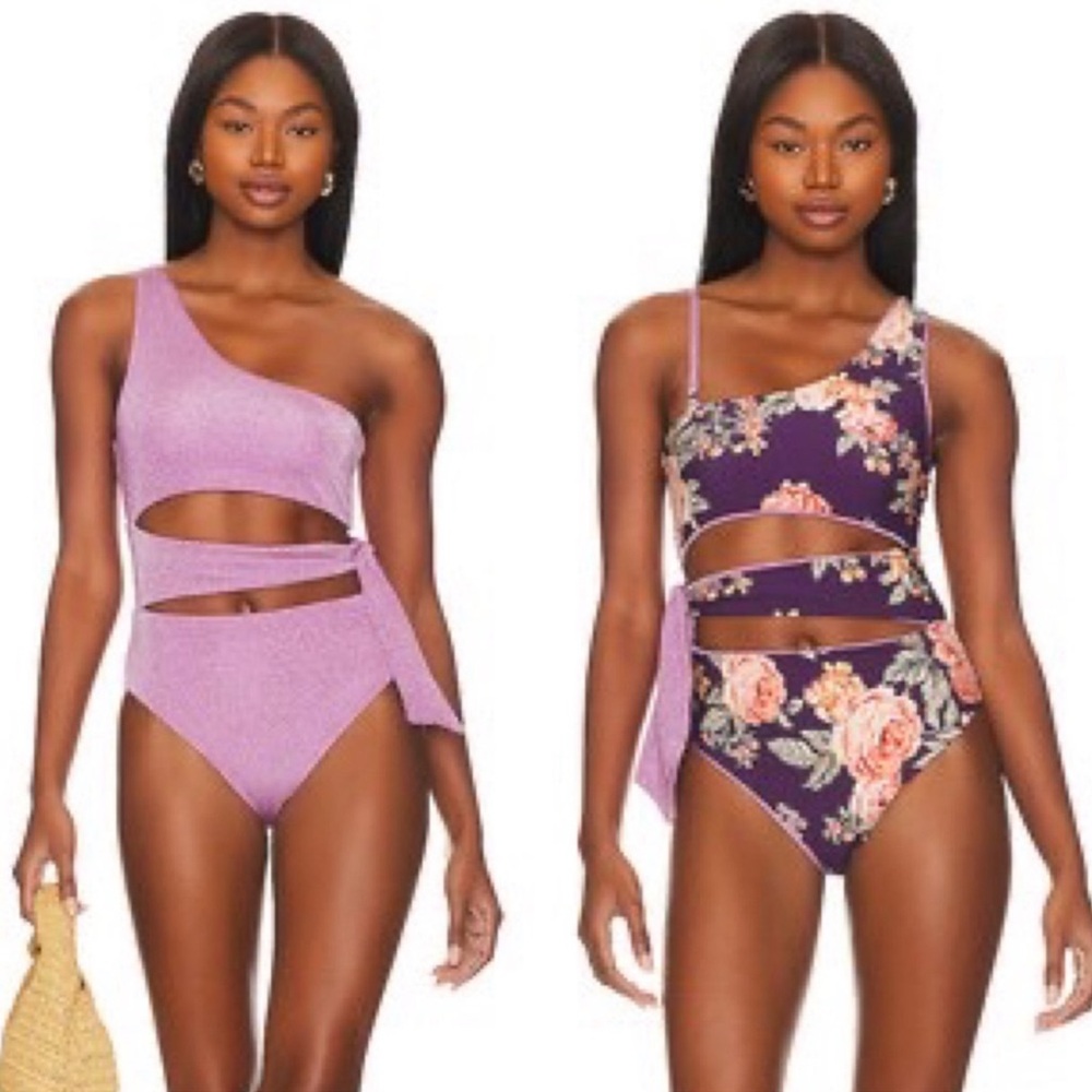Maaji Purple Floral One Piece Swimsuit - Picture 3 of 3